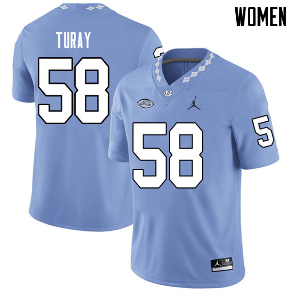Jordan Brand Women #58 Lancine Turay North Carolina Tar Heels College Football Jerseys Sale-Carolina